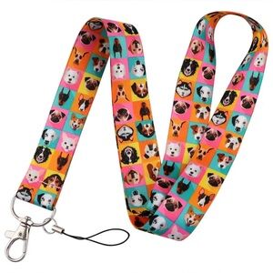Dog Pet Lanyard Key Holder Neckstrap ID Badge Credit Card Holder, Keychain, NEW
